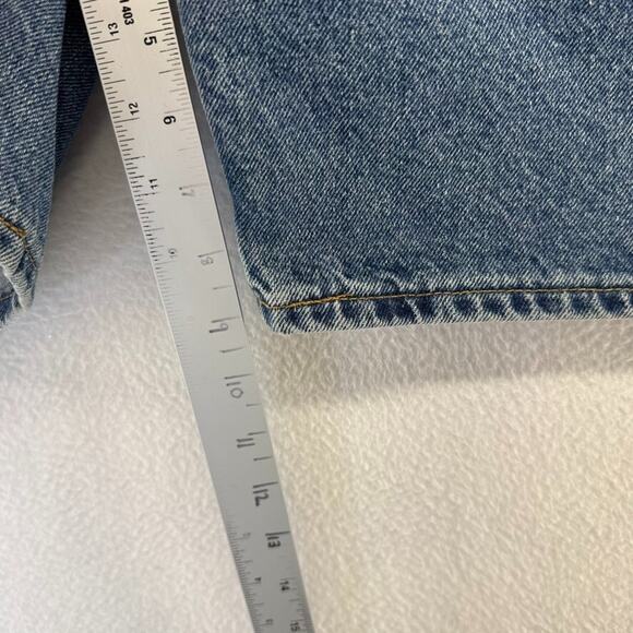 Vintage Levis Jorts Mens 40 Blue Denim Jean Regular Faded Baggy USA Made 505 y2k - Picture 4 of 9